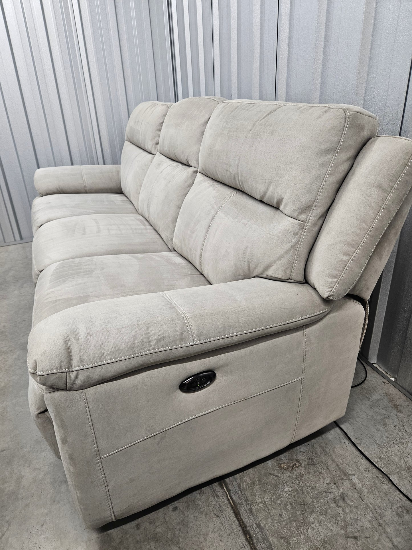 Furniture Village Touch 3 Seater Power Recliner Sofa with USB